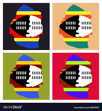 Colors of swaziland vector image