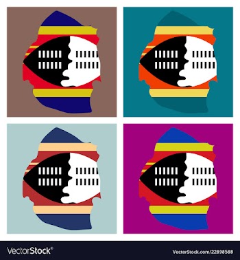 Colors of swaziland vector image