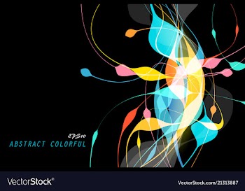 Colors shape concepts on a black vector image