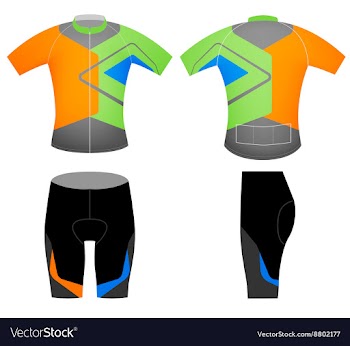 Colors shaped cyclist vector image