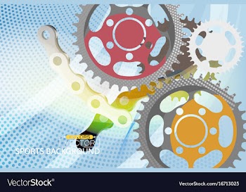 Colors sports gears scene vector image