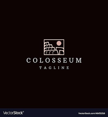 colosseum ancient amphitheatre rome landmark logo