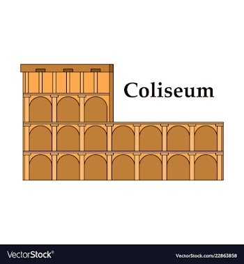 Colosseum in italy icon in cartoon style isolated vector image