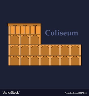 Colosseum in italy icon in cartoon style isolated vector image