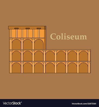 Colosseum in italy icon in cartoon style isolated vector image
