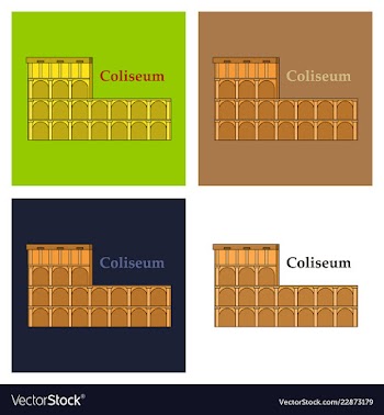 Colosseum in italy icon in cartoon style isolated vector image