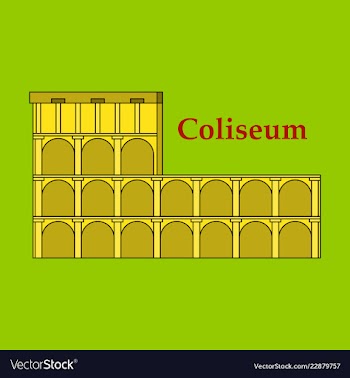 Colosseum in italy icon in cartoon style isolated vector image