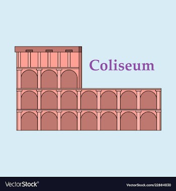 Colosseum in italy icon in cartoon style isolated vector image
