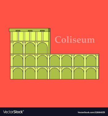 Colosseum in italy icon in cartoon style isolated vector image