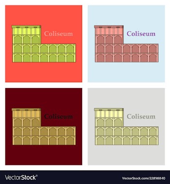 Colosseum in italy icon in cartoon style isolated vector image