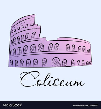 Colosseum in italy icon in cartoon style isolated vector image