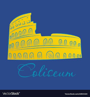 Colosseum in italy icon in cartoon style isolated vector image