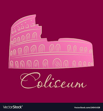 Colosseum in italy icon in cartoon style isolated vector image