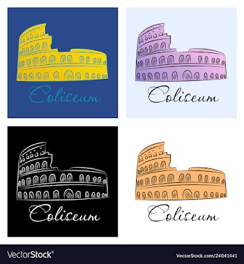 Colosseum in italy icon in cartoon style isolated vector image