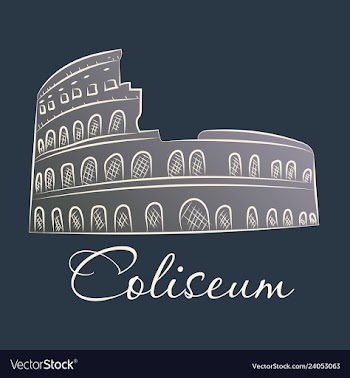 Colosseum in italy icon in cartoon style isolated vector image