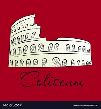 Colosseum in italy icon in cartoon style isolated vector image
