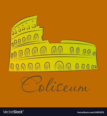 Colosseum in italy icon in cartoon style isolated vector image
