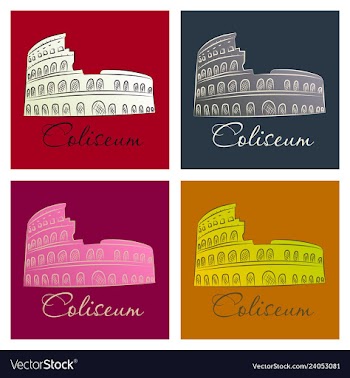 Colosseum in italy icon in cartoon style isolated vector image