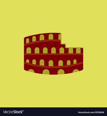Colosseum in rome vector image