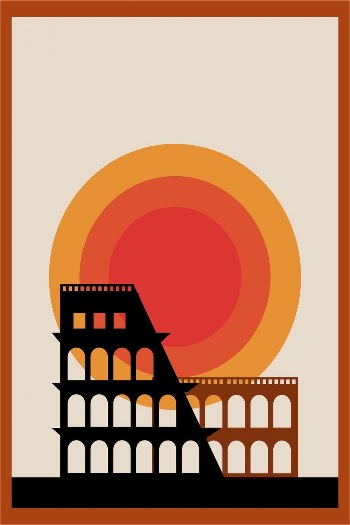 Colosseum sunset poster, tourist landmark | Free Photo - rawpixel