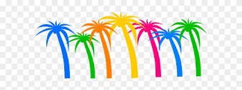 Colouful Clipart Palm Tree - Palm Tree Clip Art