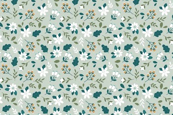 Colourful ditsy floral wallpaper Free Vector