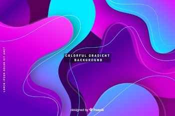 Colourful gradient background fluid effect Free Vector