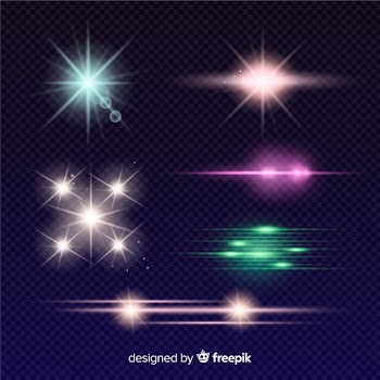 Colourful light effect collection Free Vector