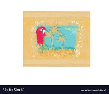 Colourful parrot vector image