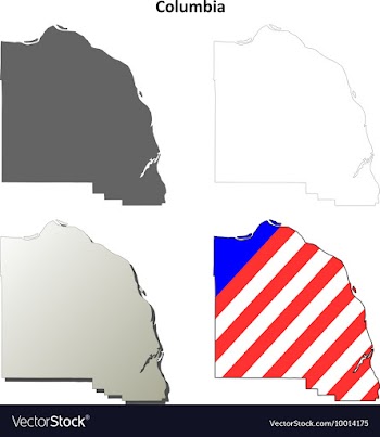 Columbia Map Icon Set vector image