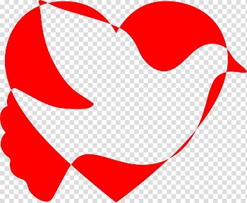 Columbidae Heart Doves as symbols Love , heart transparent background PNG clipart