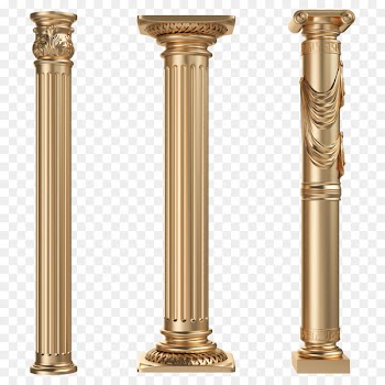 Column Clip art - European Style Retro Gold Roman Pole HD PNG 