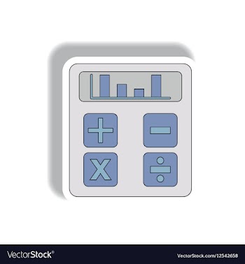 Column graph on display in vector image