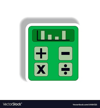 Column graph on display in vector image