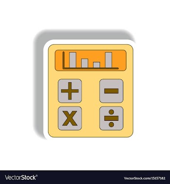 Column graph on display in vector image
