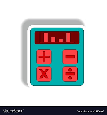 Column graph on display in vector image