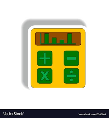 Column graph on display in vector image