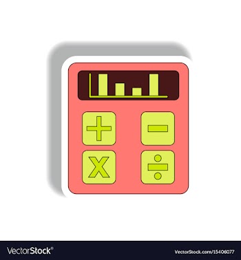 Column graph on display in vector image