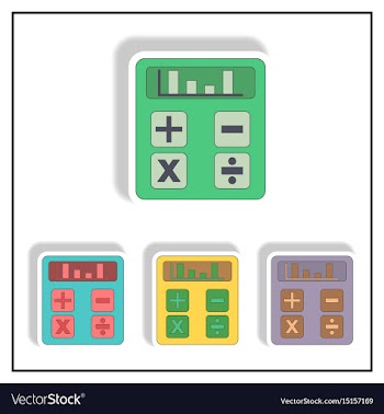Column graph on display vector image