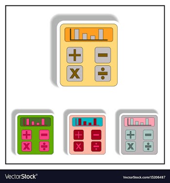 Column graph on display vector image