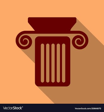 Column icon simple education school sign vector image