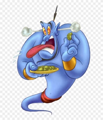 Com Genie Clipart - Aladdin Genie Eating Food