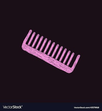 comb hair artwork design