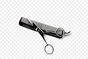 Comb Hairdresser Hairstyle Scissors Beauty Parlour - Black hair salon scissors and comb 