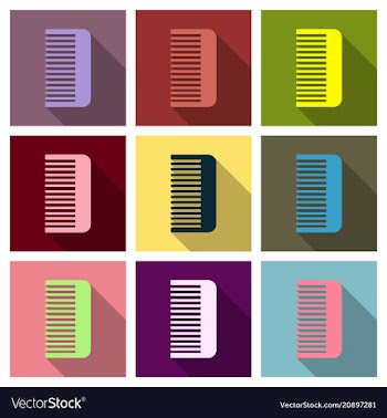 Comb icon icon isolated on background comb vector image