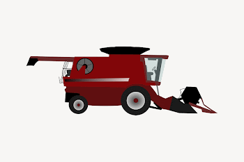 Combine harvester collage element illustration | Free Vector - rawpixel