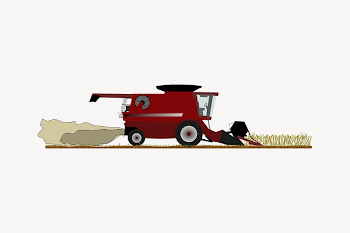 Combine harvester collage element illustration | Free Vector - rawpixel