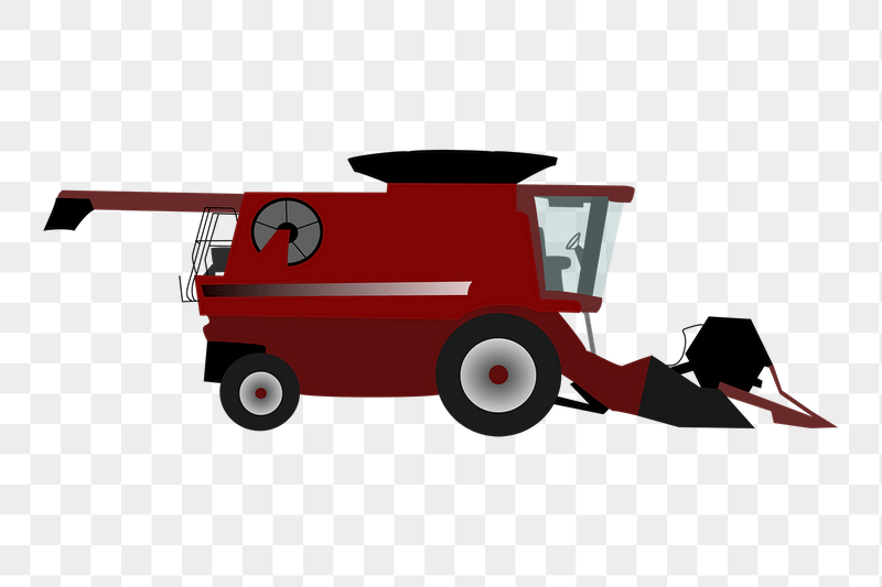 Combine harvester png sticker illustration, | Free PNG - rawpixel