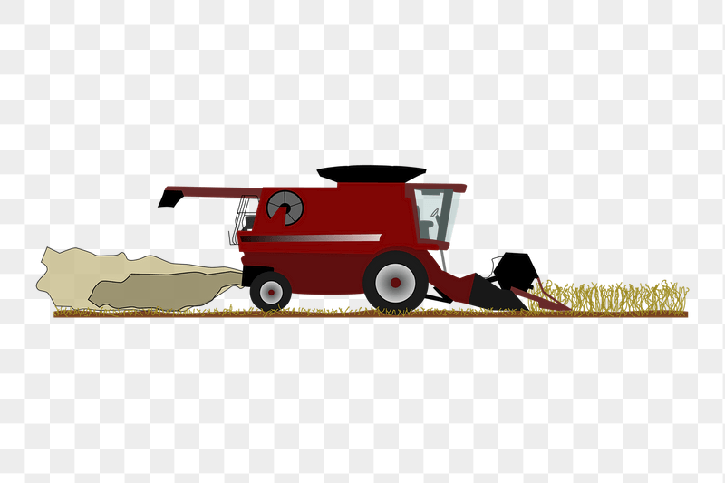 Combine harvester png sticker illustration, | Free PNG - rawpixel