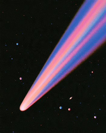 Comet Approaching Earth with Planets